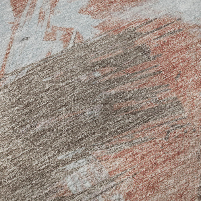 10' X 14' Abstract Washable Area Rug With UV Protection (697932) - Taupe / Blue / Ivory