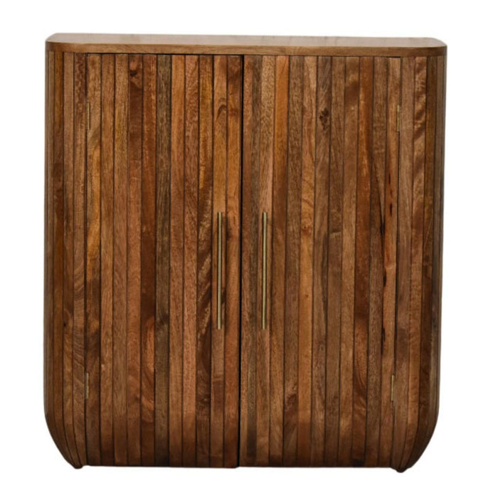 Round Accent Cabinet With Single Door (738389) - Brown