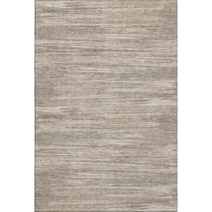 10' X 14' Striped Washable Area Rug With UV Protection (671258) - Taupe / Ivory / Beige