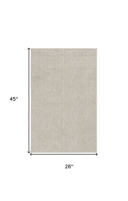 2' X 4' Striped Area Rug (552762) - Ivory / Brown