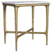 Baldwin rectangular white marble top side table with gold frame by CoasterEveryday