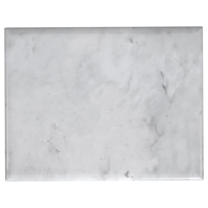 CoasterEveryday Baldwin rectangular white marble top side table with gold metal frame