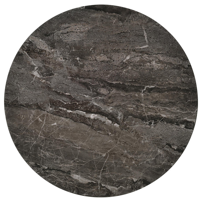 Barcelo Round Faux Marble Top Metal Side Table Grey
