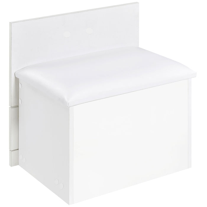 White high gloss Danbury 3-drawer makeup vanity with matching stool, sleek furniture set by CoasterEveryday
