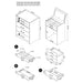 White high gloss Danbury 3-drawer makeup vanity with matching stool, featuring a sleek modern furniture design.