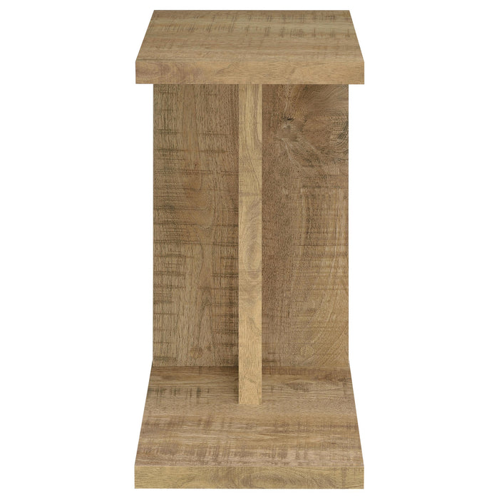 Clower Engineered Wood C-Shaped Sofa Side Table Mango