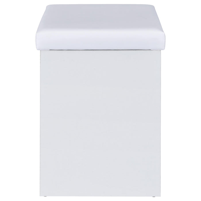 Bunbury Makeup Vanity Table Set Storage Mirror and Stool White