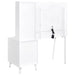 White high gloss Souza 5-drawer makeup vanity table with LED mirror, modern furniture piece with sleek design.