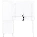 White high gloss Souza makeup vanity table with five drawers and LED mirror, modern furniture by CoasterEveryday.