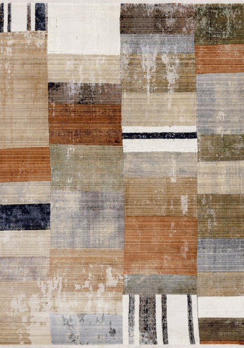 8' X 10' Geometric Area Rug (661344) - Beige / Orange / Brown