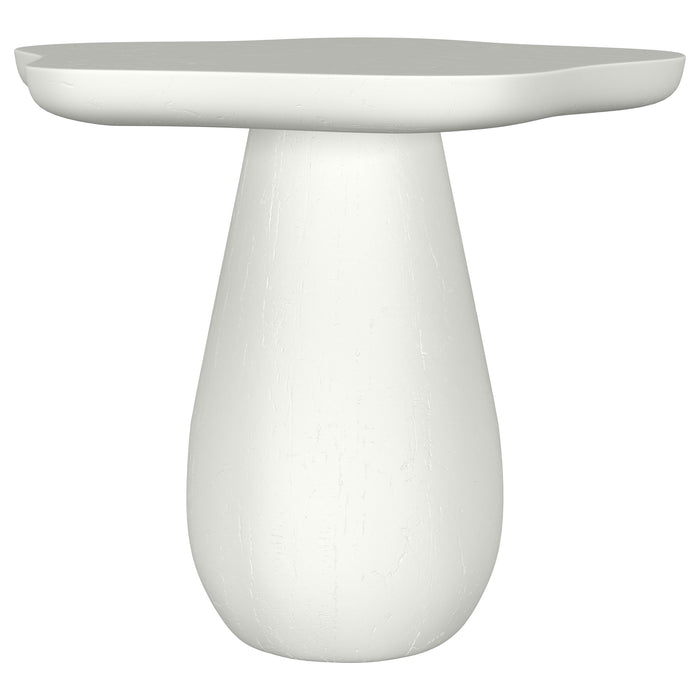 CoasterEveryday Perth 17-inch off-white side table with cloud-shaped top
