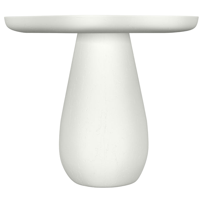 CoasterEveryday Perth 17-inch off-white side table with cloud-shaped top