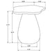 CoasterEveryday Perth 20-inch off-white side table with a cloud-shaped top