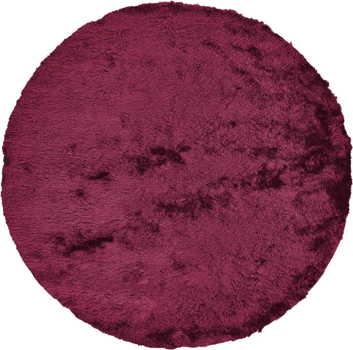 10' Round Shag Tufted Handmade Area Rug - Red And Purple