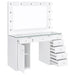 Acena white high gloss 7-drawer vanity set with lighting by CoasterEssence