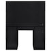 CoasterEveryday Acena 7-drawer black high gloss vanity set with built-in lighting, featuring sleek modern furniture design.