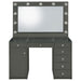Acena 7-drawer vanity set with lighting in grey high gloss by CoasterEveryday