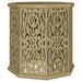 CoasterEveryday Torres octagonal solid mango wood side table in natural brown with a stylish geometric design.
