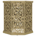 Octagonal solid mango wood side table in natural brown, featuring a sturdy design and smooth finish, by CoasterEveryday.