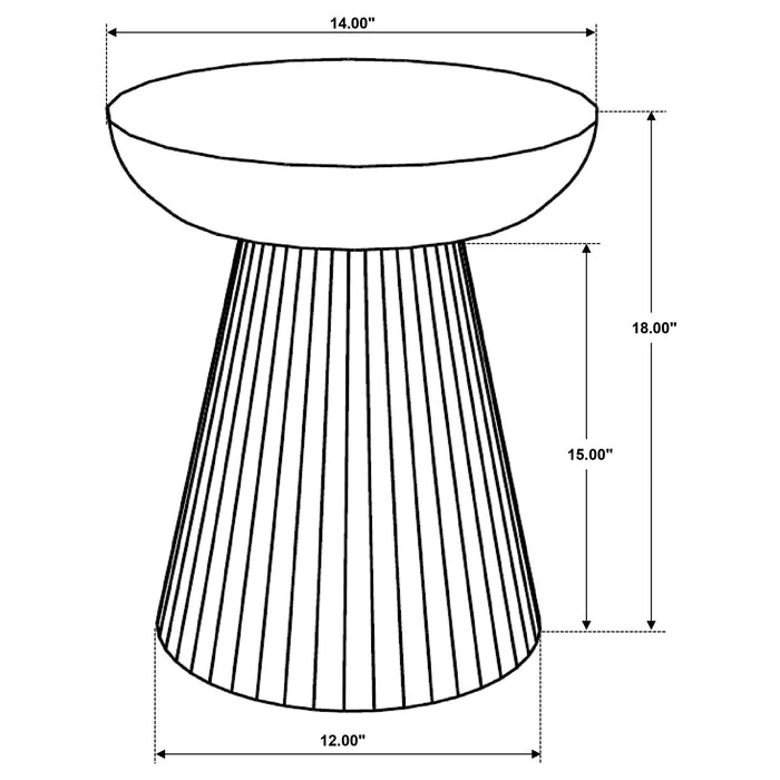 Aureo round solid wood accent side table by CoasterEveryday in a warm wild honey finish