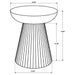 Aureo round solid wood accent side table by CoasterEveryday in a warm wild honey finish