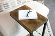CoasterEveryday Beck rustic nutmeg engineered wood C-shape sofa side table