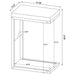 CoasterEveryday Beck rustic nutmeg engineered wood C-shape sofa side table