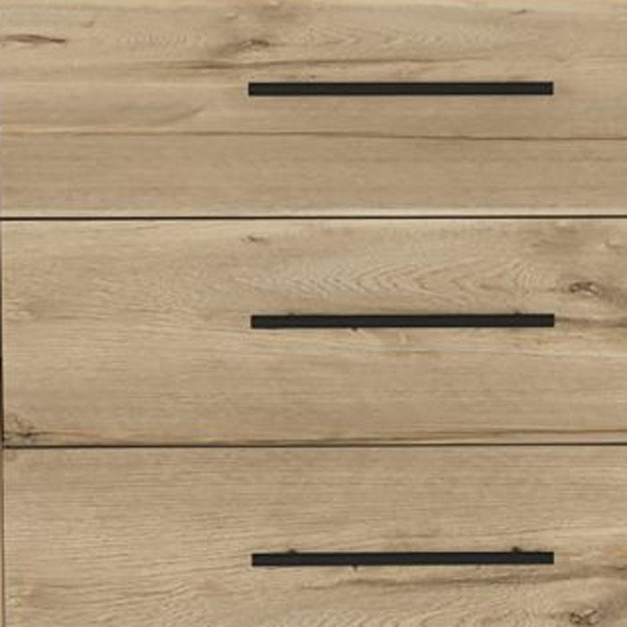 Four Drawer Double Dresser - Light Oak / White