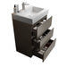 Giga Alice bathroom vanity with one-piece sink basin, large storage, freestanding design for modern bathrooms, without drain and faucet.