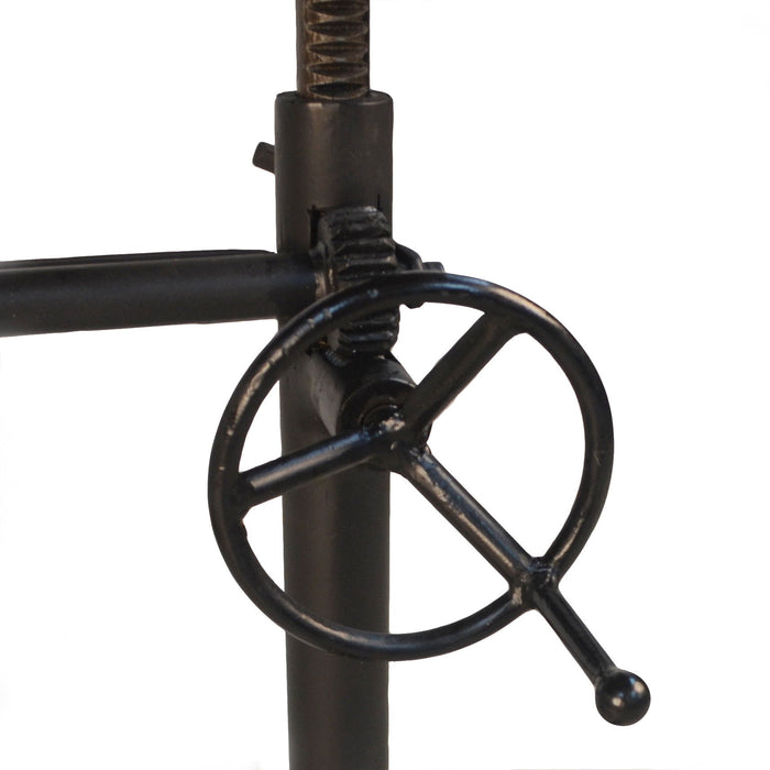 48" Solid Wood And Iron Trestle Base Dining Table - Brown