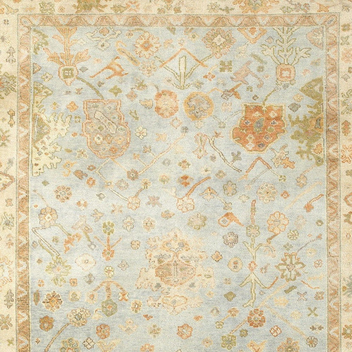 9' X 12' Wool Oriental Hand Knotted Area Rug (576362) - Blue / Sand
