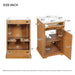 Giga bathroom vanity with integrated sink, natural wood finish, soft-closing door, modern design, and spacious storage.