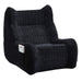 Black Giga oversized bean bag chair with armrests, plush lounge sofa perfect for living room relaxation and casual seating.