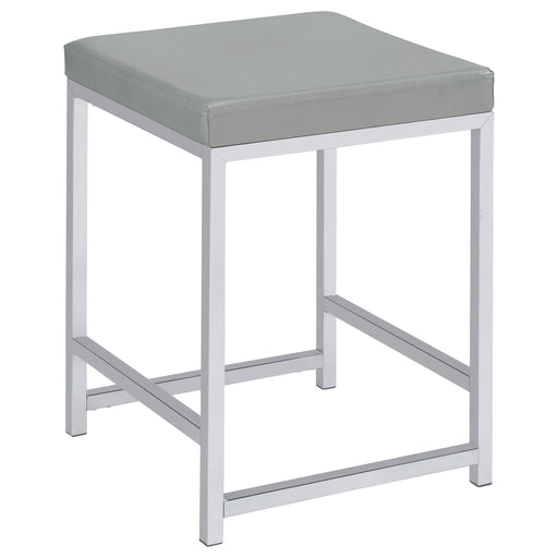 CoasterEssence Umbridge upholstered square padded cushion vanity stool in a contemporary design