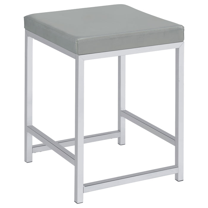 CoasterEssence Umbridge upholstered square padded cushion vanity stool in a contemporary design