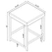 CoasterEssence Umbridge upholstered square padded cushion vanity stool in a neutral fabric finish