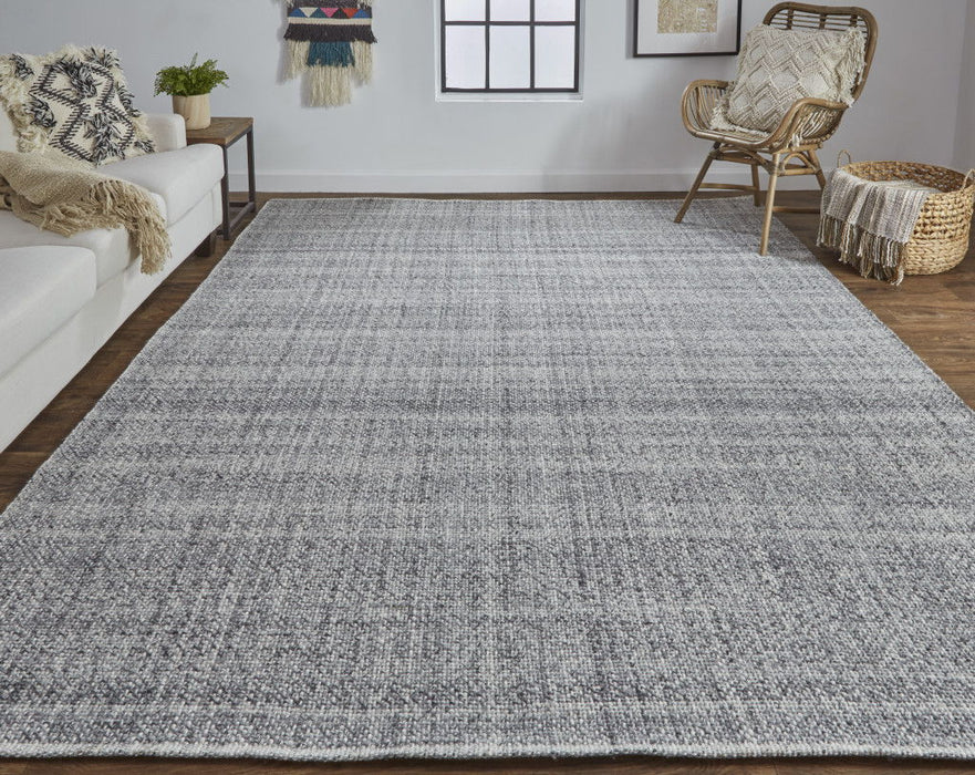 8' x 10' Hand Woven Area Rug - Gray And Ivory