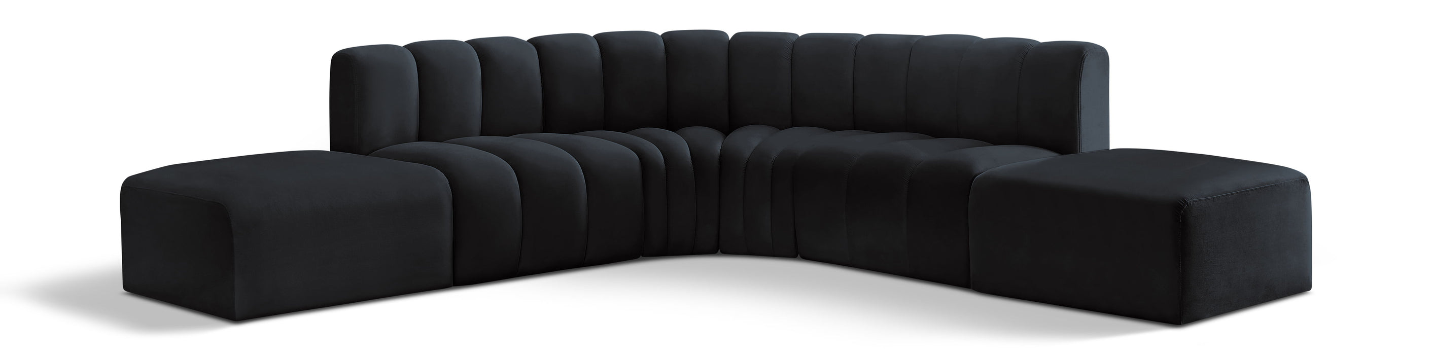 Arc - Velvet 6 Piece Corner Modular Sofa