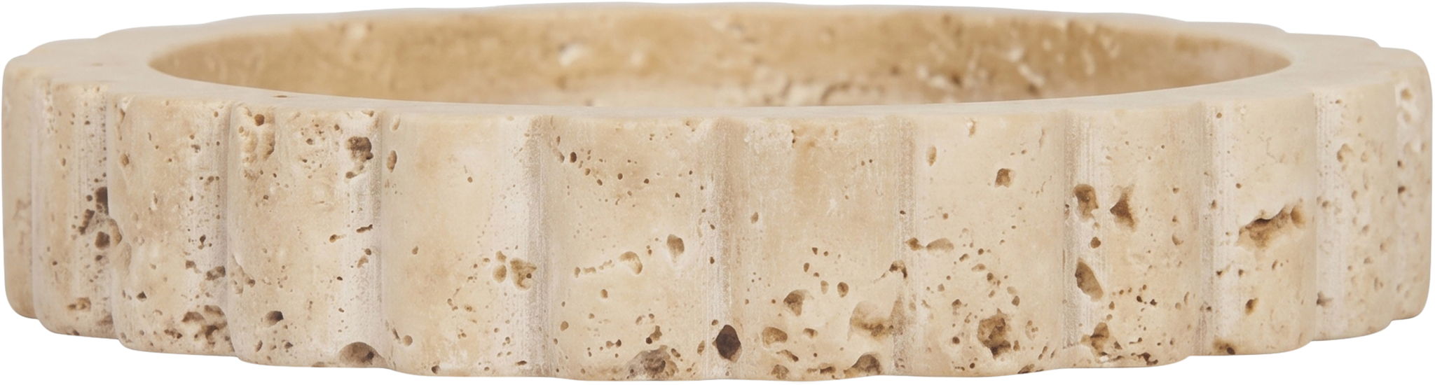 Meridian Furniture Ricardo Travertine Tray featuring a rectangular design with natural stone finish and stylish handles.