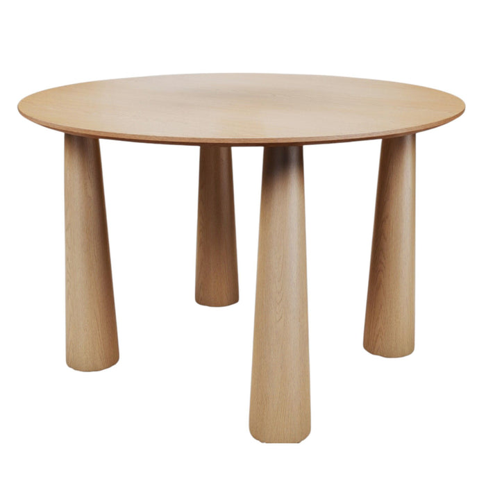 59" Wood Round Top Dining Table - Natural