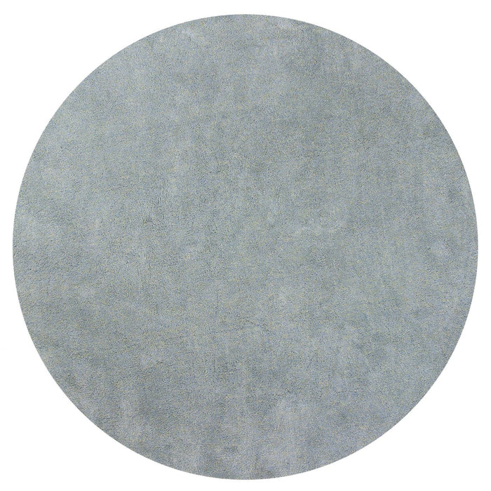 8' Round Polyester Heather Area Rug - Blue