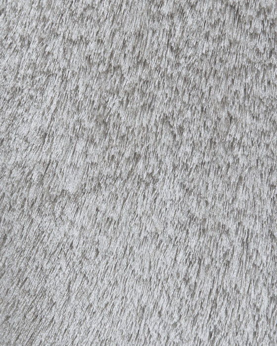 10' Round Shag Tufted Handmade Area Rug - Gray And Silver