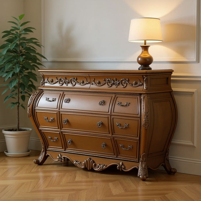 23" Solid Wood Combo Dresser - Brown