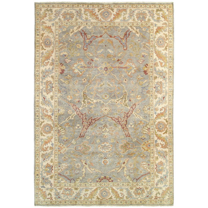 10' X 14' Wool Oriental Hand Knotted Area Rug - Gray And Beige