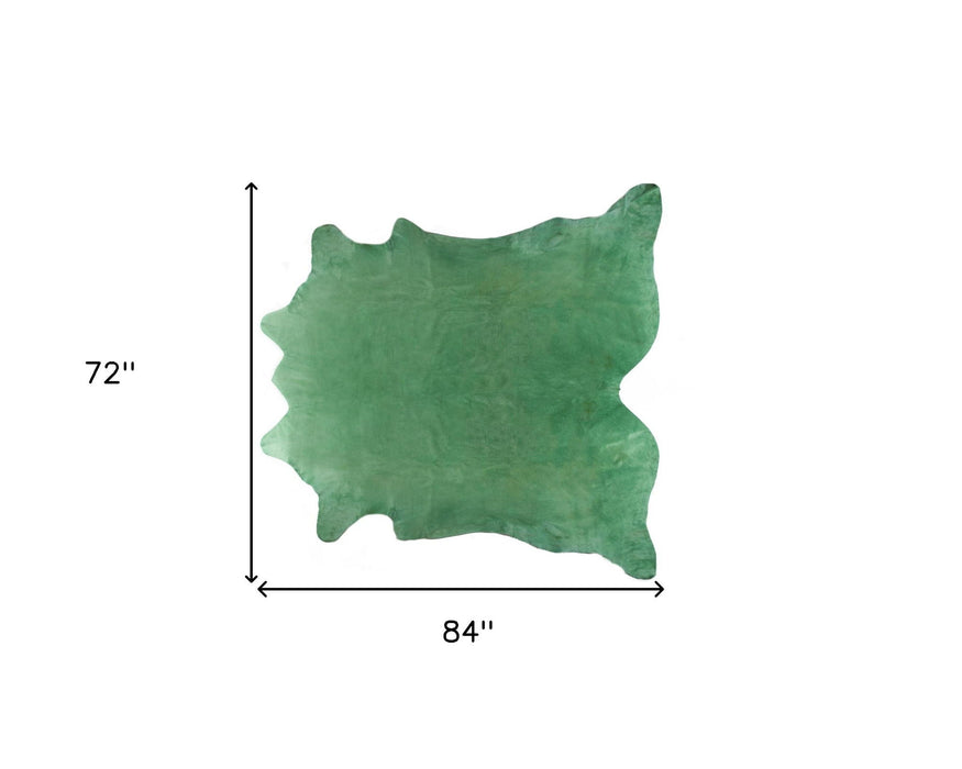 6' x 7' Cowhide Cowhide Area Rug - Green
