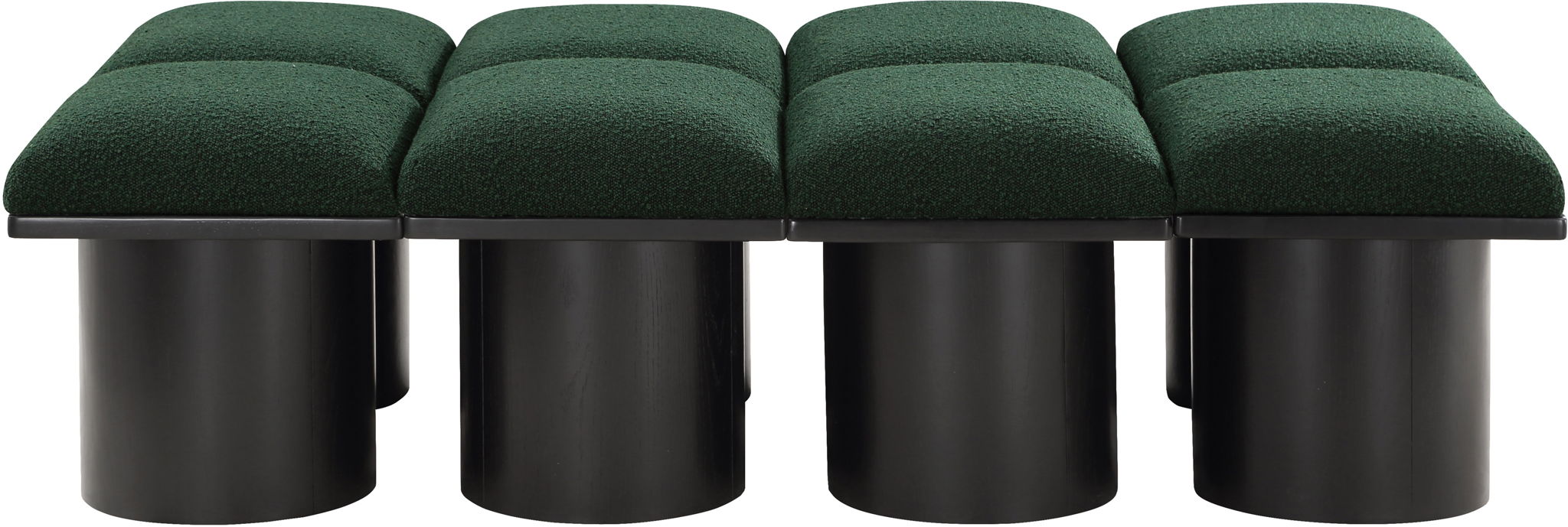 Pavilion - 8 Piece Modular Bench With Black Base