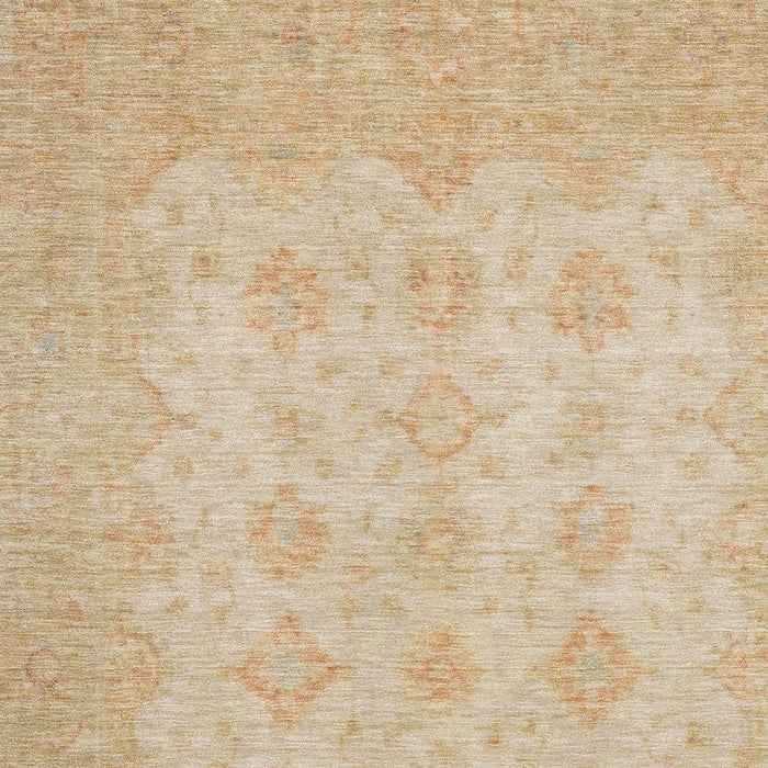 10' X 14' Oriental Washable Area Rug With UV Protection (695780) - Beige / Copper