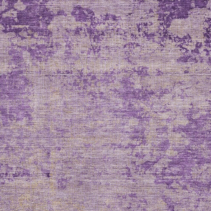 10' X 14' Abstract Washable Area Rug With UV Protection (707545) - Purple / Beige