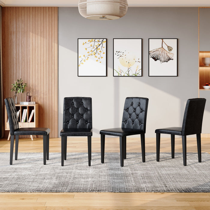 Giga dining chair set with ergonomic buckle backrest, ideal for family dining rooms, featuring comfortable, stylish chairs for home use.