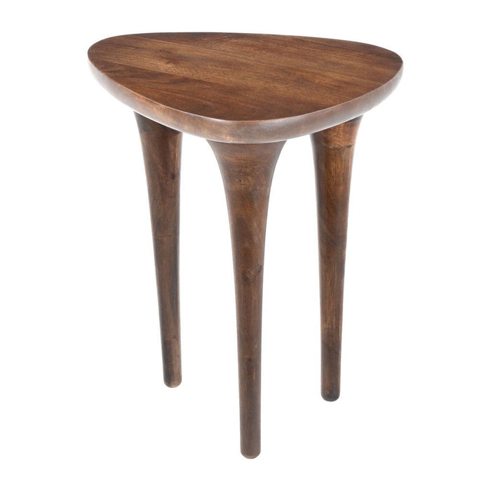 22" Wood Pedestal End Table - Brown